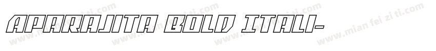 Aparajita Bold Itali字体转换
